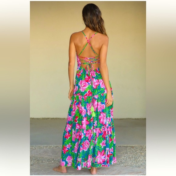 🎉RARE🎉 Anthropologie NWT TIARE HAWAII KAILANI MAXI DRESS size XS/S. - Picture 5 of 15